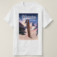 Wanaka Nieuw-Zeelands ski-poster