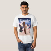 Wanaka Nieuw-Zeelands ski-poster T-shirt (Voorkant volledig)