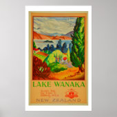  Wanaka Nieuw-Zeelandse reisposter Poster (Voorkant)