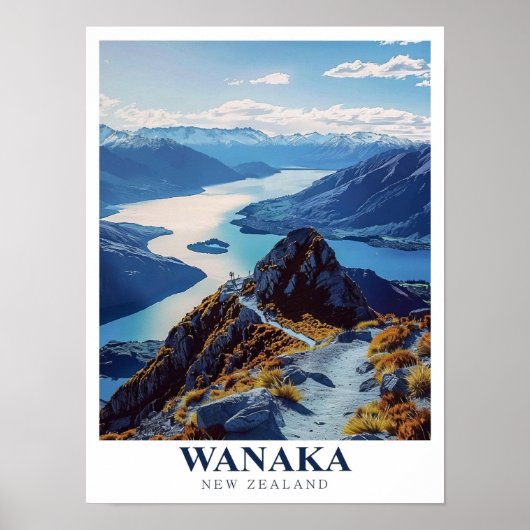 Wanaka Prints -Roys Peak Poster -Wanaka Nieuw Zeel (Voorkant)
