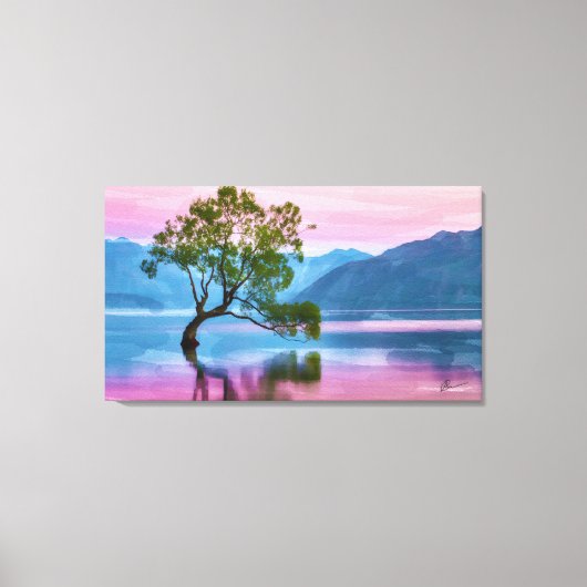 Wanaka Tree Nieuw-Zeeland Canvas Afdruk (Voorkant)