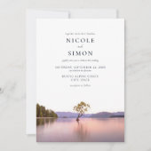 Wanaka Tree Waterverf Landschapsbruiloft Kaart (Voorkant)