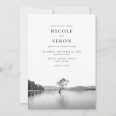 Wanaka Tree Waterverf Landschapsbruiloft Kaart (Voorkant)