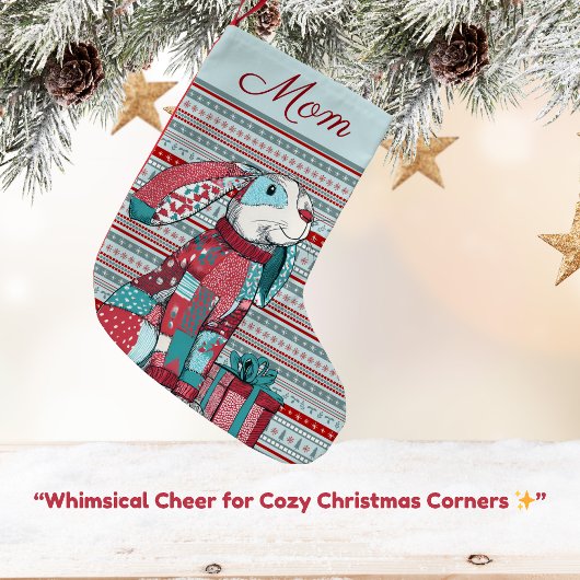 Wanbunny met fantasie kleine kerstsok
