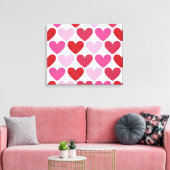 WAND DECOR:: Damask harten 1 Canvas Afdruk (Insitu (Woonkamer))