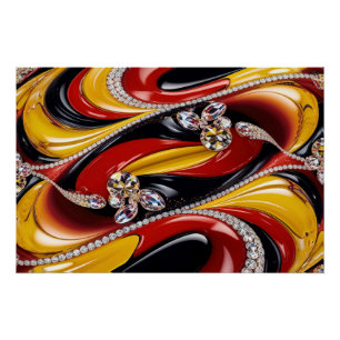 Wand poster met Belgian Colors Design