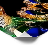 Wand poster met Braziliaans Kleuren Ontwerp (Hoek)