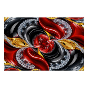 Wand poster met Duitse kleuren Design