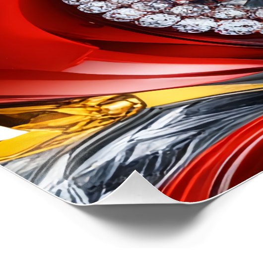 Wand poster met Duitse kleuren Design (Hoek)