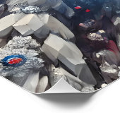 Wand poster met Noorse kleuren Design (Hoek)