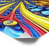 Wand poster met Roemeense kleuren Design (Hoek)