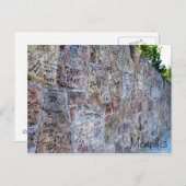 Wand van autografen briefkaart (Voorkant / Achterkant)