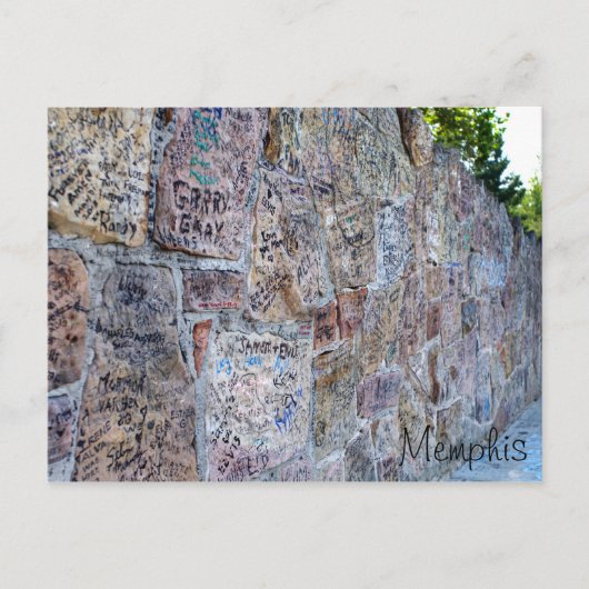 Wand van autografen briefkaart (Voorkant)