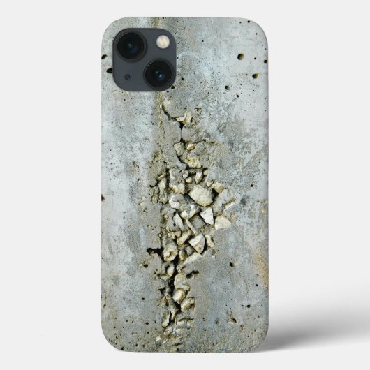 Wand van beton, gekraakt, met kleine stenen Case-Mate iPhone case (Achterkant)