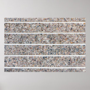 Wand van betonkegel poster