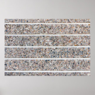 Wand van betonkegel poster