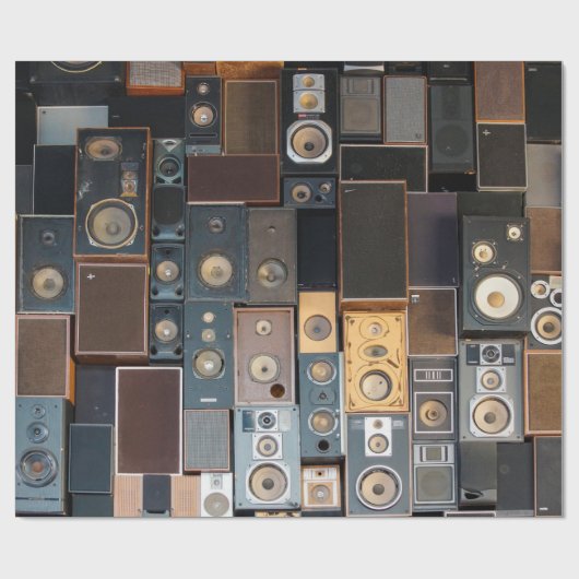 Wand van luidsprekers cadeaupapier (Vlak)