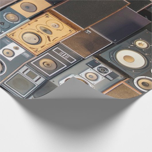 Wand van luidsprekers cadeaupapier (Hoek)