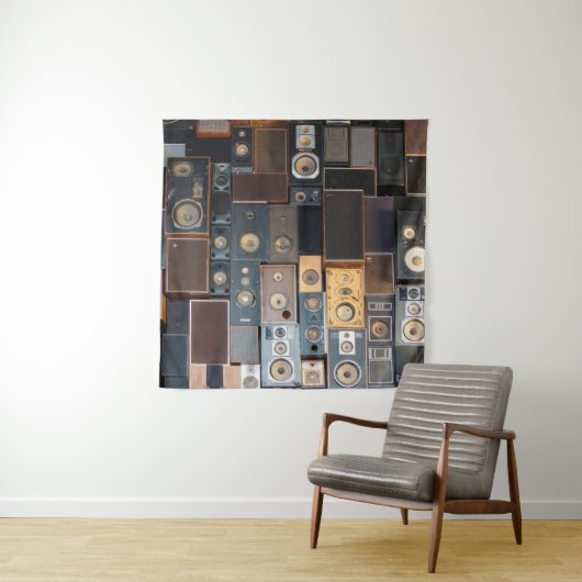 Wand van luidsprekers wandkleed (In situ)