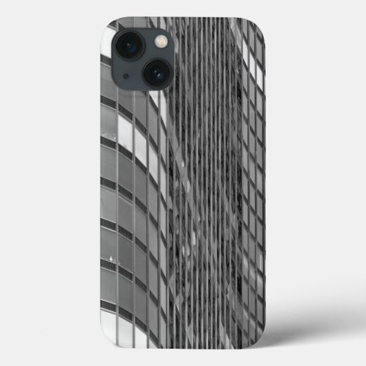Wand van modern staal- en glasgordijn Case-Mate iPhone case (Achterkant)