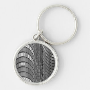 Wand van modern staal- en glasgordijn sleutelhanger