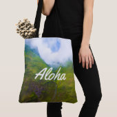 Wand van tranen, berg Waialeale, Hawaiian Beach Ba Tote Bag (Dichtbij)