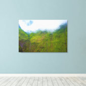 Wand van tranen, Mount Waialeale, Kauai, Hawaii Canvas Afdruk (Insitu (Houten vloer))