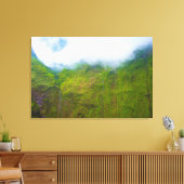 Wand van tranen, Mount Waialeale, Kauai, Hawaii Canvas Afdruk (Insitu (Woonkamer))