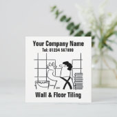 Wand & Vloer Teiling Cartoon Kaart (Staand voorkant)