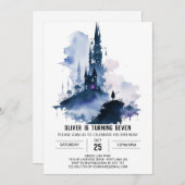 Wand Wielder Wizard Verjaardag Kaart (Voorkant / Achterkant)