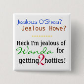 Wanda Envy. Vierkante Button 5,1 Cm (Voorkant)