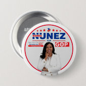 Wanda Nunez voor burgemeester NYC Ronde Button 7,6 Cm (Voorkant /achterkant)
