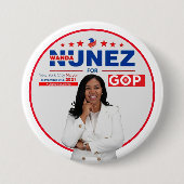 Wanda Nunez voor burgemeester NYC Ronde Button 7,6 Cm (Voorkant)