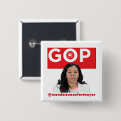 Wanda Nunez voor burgemeester Vierkante Button 5,1 Cm (Voorkant /achterkant)