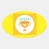 Wandaccenten & Behandelingen > Wandstickers & Stic Ovale Sticker (Voorkant)