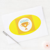 Wandaccenten & Behandelingen > Wandstickers & Stic Ovale Sticker (Envelop)