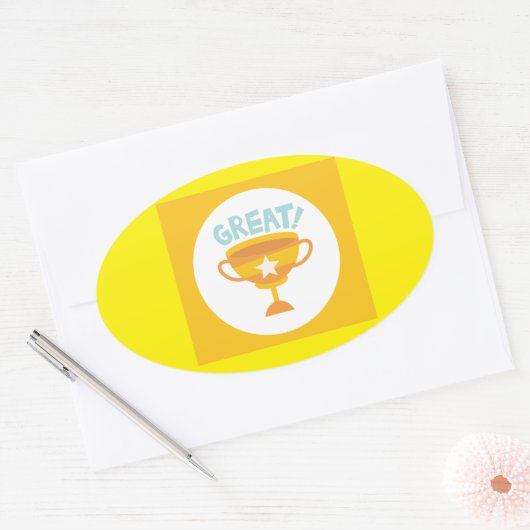 Wandaccenten & Behandelingen > Wandstickers & Stic Ovale Sticker (Envelop)