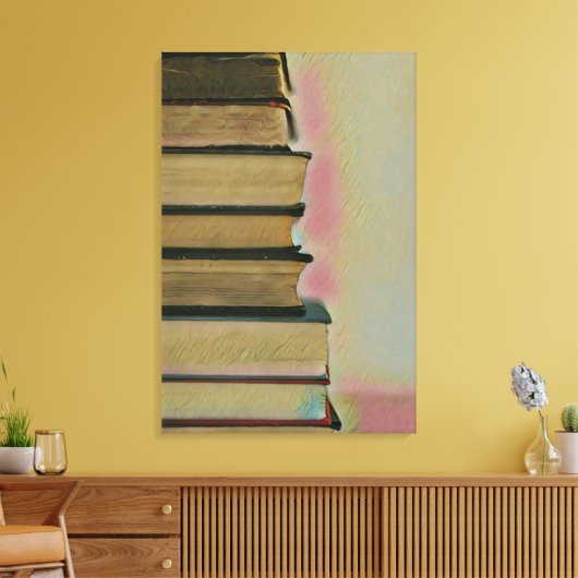 Wandafdekplaten lezen canvas afdruk (Insitu (Woonkamer))