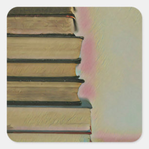 Wandafdekplaten lezen vierkante sticker