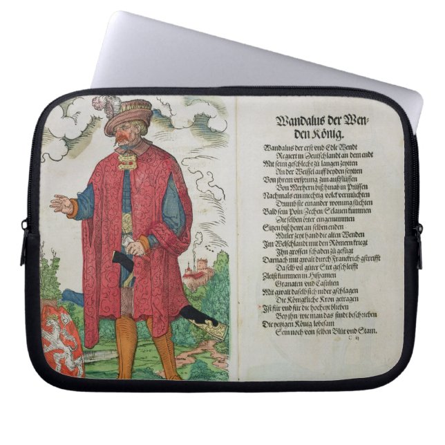 Wandalus, koning van de 'Wenden', uit 'The Origin  Laptop Sleeve (Voorkant)