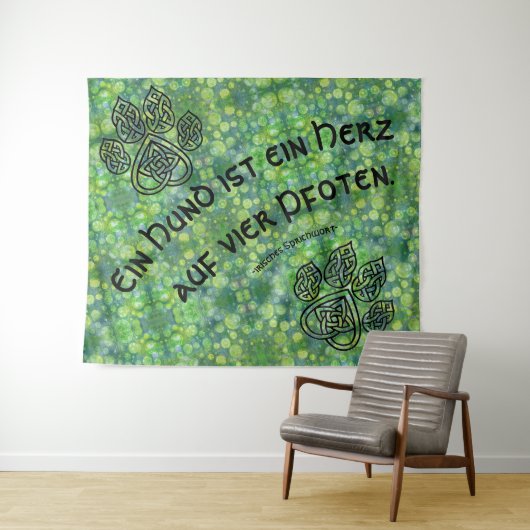 Wandbehang Celtic mit Spruch Wandkleed (In Situ (horizontaal))