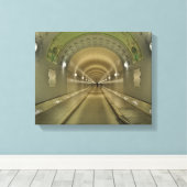 Wandbild Hamburg alter Elbtunnel Canvas Afdruk (Insitu (Houten vloer))