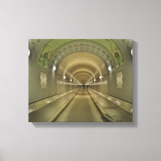 Wandbild Hamburg alter Elbtunnel Canvas Afdruk (Voorkant)