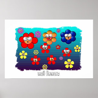 wandbloemen poster