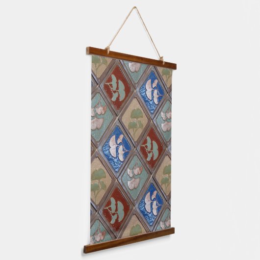 Wandbouw, Gingko-bladeren Hangend Wandkleed (Gebogen)