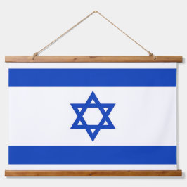Wandbouw met vlag van Israël Hangend Wandkleed