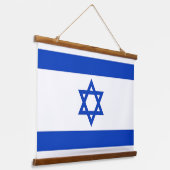 Wandbouw met vlag van Israël Hangend Wandkleed (Gebogen)
