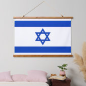 Wandbouw met vlag van Israël Hangend Wandkleed (Slaapkamer)