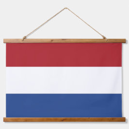 Wandbouw met vlag van Nederland Hangend Wandkleed