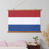 Wandbouw met vlag van Nederland Hangend Wandkleed (Slaapkamer)